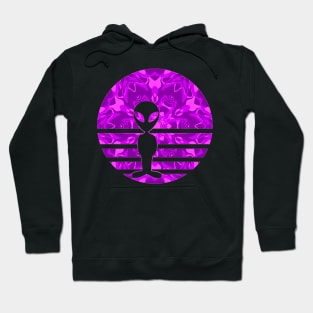 Encounters Kaleidoscope Pattern Creature Alien Sunset Silhouette Hoodie